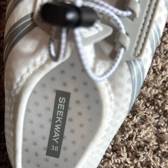 White and Gray Athletic Water Shoes - Picture 3 of 6